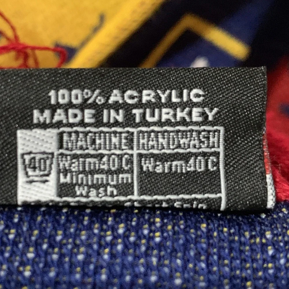 Utah Royals FC Soccer Scarf Ruffneck NWSL Fan Apparel Navy Blue Yellow Red NEW